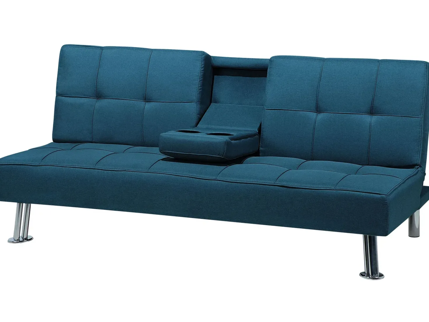 Divano letto 3 posti ROXEN Tessuto Blu