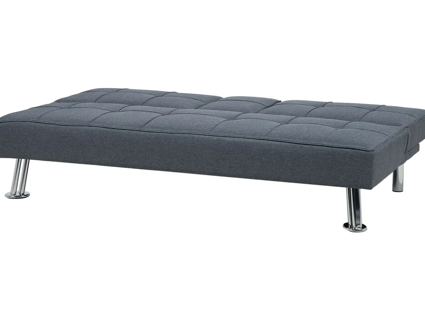 Divano letto 3 posti ROXEN Tessuto Grigio scuro