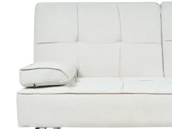 Divano letto 3 posti ROXEN Tessuto Beige chiaro