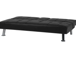 Divano letto 3 posti ROXEN Pelle sintetica Nero