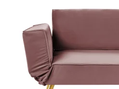 Divano letto 2 posti SAARELA Velluto Rosa