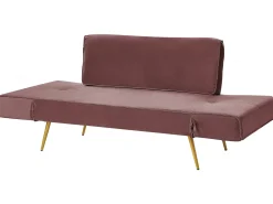 Divano letto 2 posti SAARELA Velluto Rosa