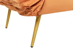 Divano letto 2 posti SAARELA Velluto Arancione