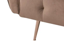 Divano letto 3 posti SELNES Velluto Marrone