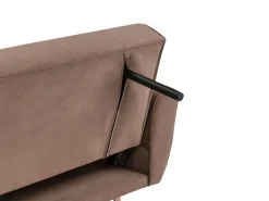 Divano letto 3 posti SELNES Velluto Marrone