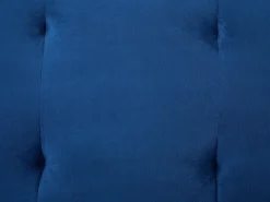 Divano letto 3 posti SELNES Velluto Blu marino