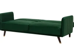 Divano letto 3 posti SENJA Velluto Verde smeraldo