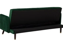 Divano letto 3 posti SENJA Velluto Verde smeraldo