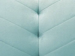 Divano letto 3 posti SENJA Velluto Azzurro