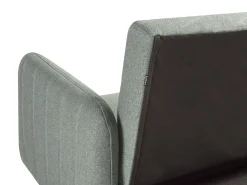 Divano letto 3 posti SENJA Lino sintetico Verde chiaro