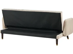 Divano letto 3 posti SENJA Velluto Beige