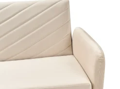 Divano letto 3 posti SENJA Velluto Beige