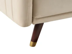 Divano letto 3 posti SENJA Velluto Beige