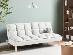 Divano letto 3 posti SILJAN Tessuto Bianco sporco