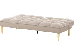 Divano letto 3 posti SILJAN Tessuto Marrone chiaro