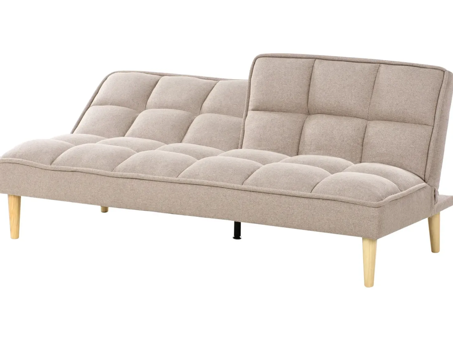 Divano letto 3 posti SILJAN Tessuto Marrone chiaro