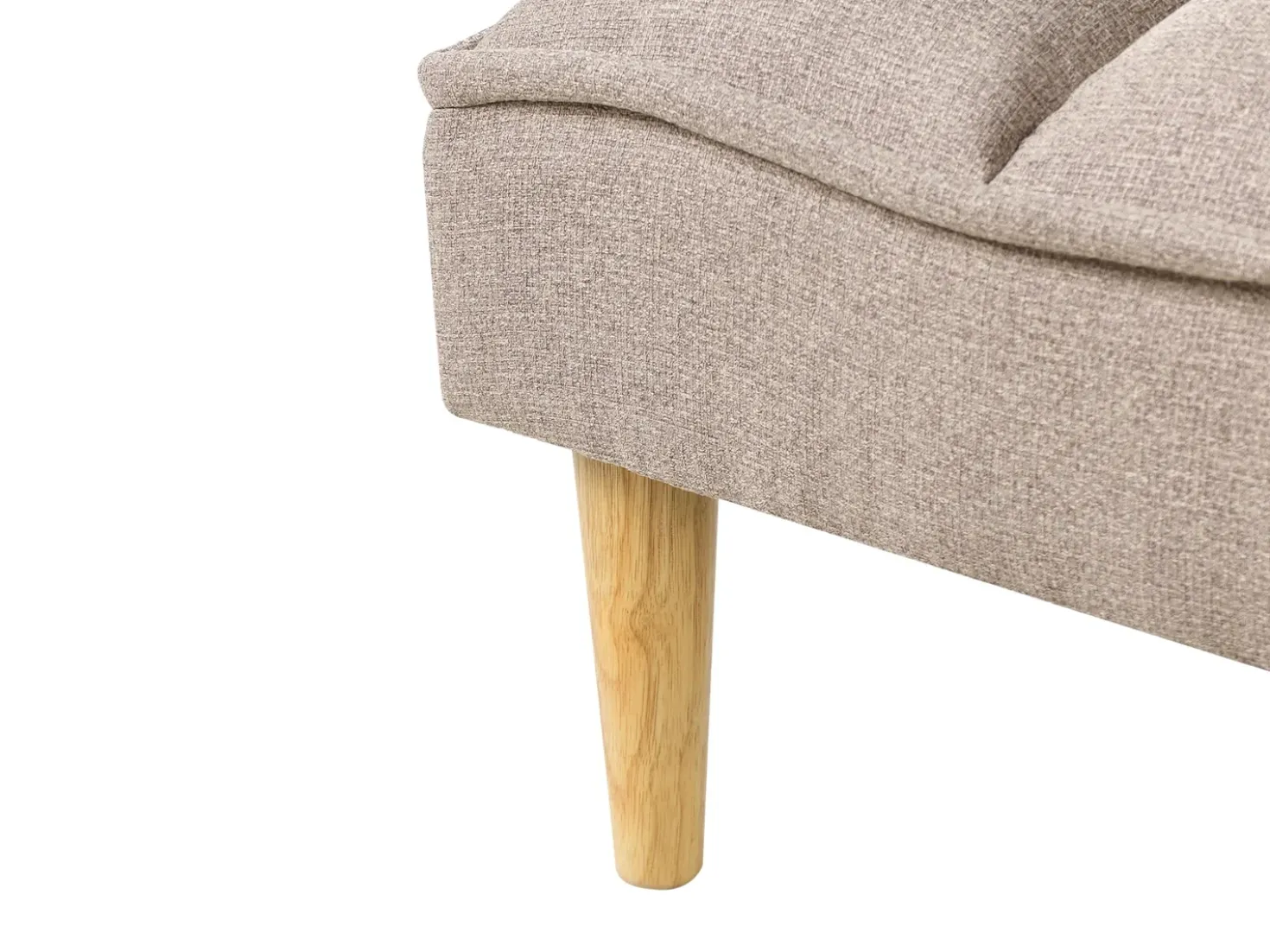 Divano letto 3 posti SILJAN Tessuto Marrone chiaro