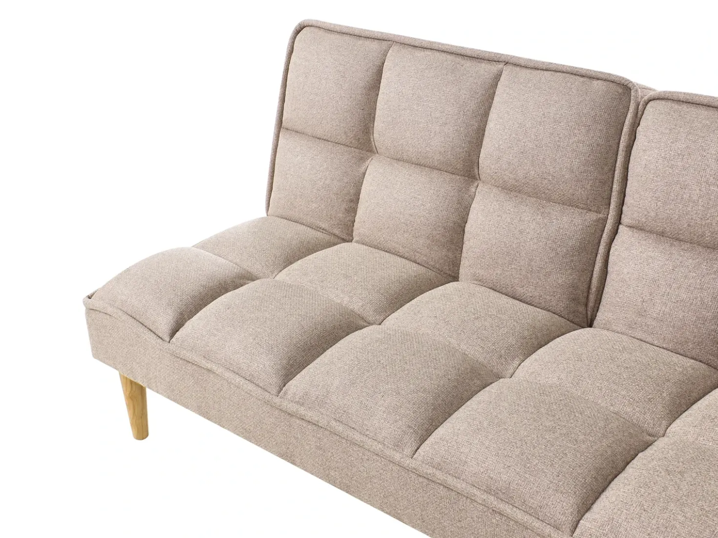 Divano letto 3 posti SILJAN Tessuto Marrone chiaro