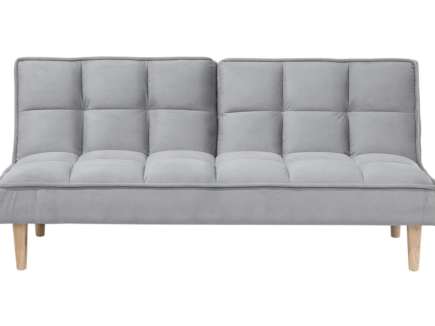 Divano letto 3 posti SILJAN Tessuto Grigio chiaro Grigio