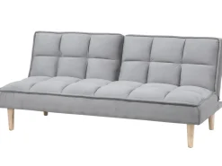 Divano letto 3 posti SILJAN Tessuto Grigio chiaro Grigio