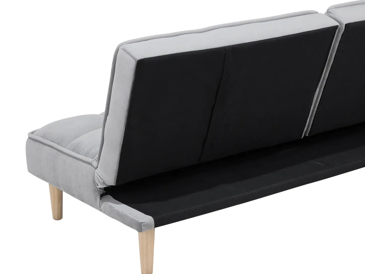 Divano letto 3 posti SILJAN Tessuto Grigio chiaro Grigio