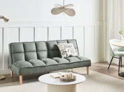 Divano letto 3 posti SILJAN Tessuto Verde chiaro