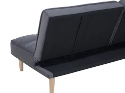 Divano letto 3 posti SILJAN Tessuto Grigio scuro