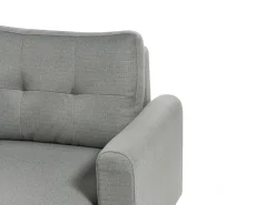 Divano letto 3 posti SIRO Tessuto Grigio con contenitore Lato Sinistro