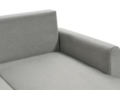 Divano letto 3 posti SIRO Tessuto Grigio con contenitore Lato Sinistro