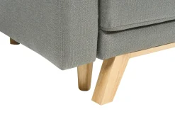 Divano letto 3 posti SIRO Tessuto Grigio con contenitore Lato Sinistro
