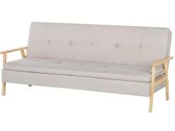 Divano letto 3 posti TJORN Tessuto Beige