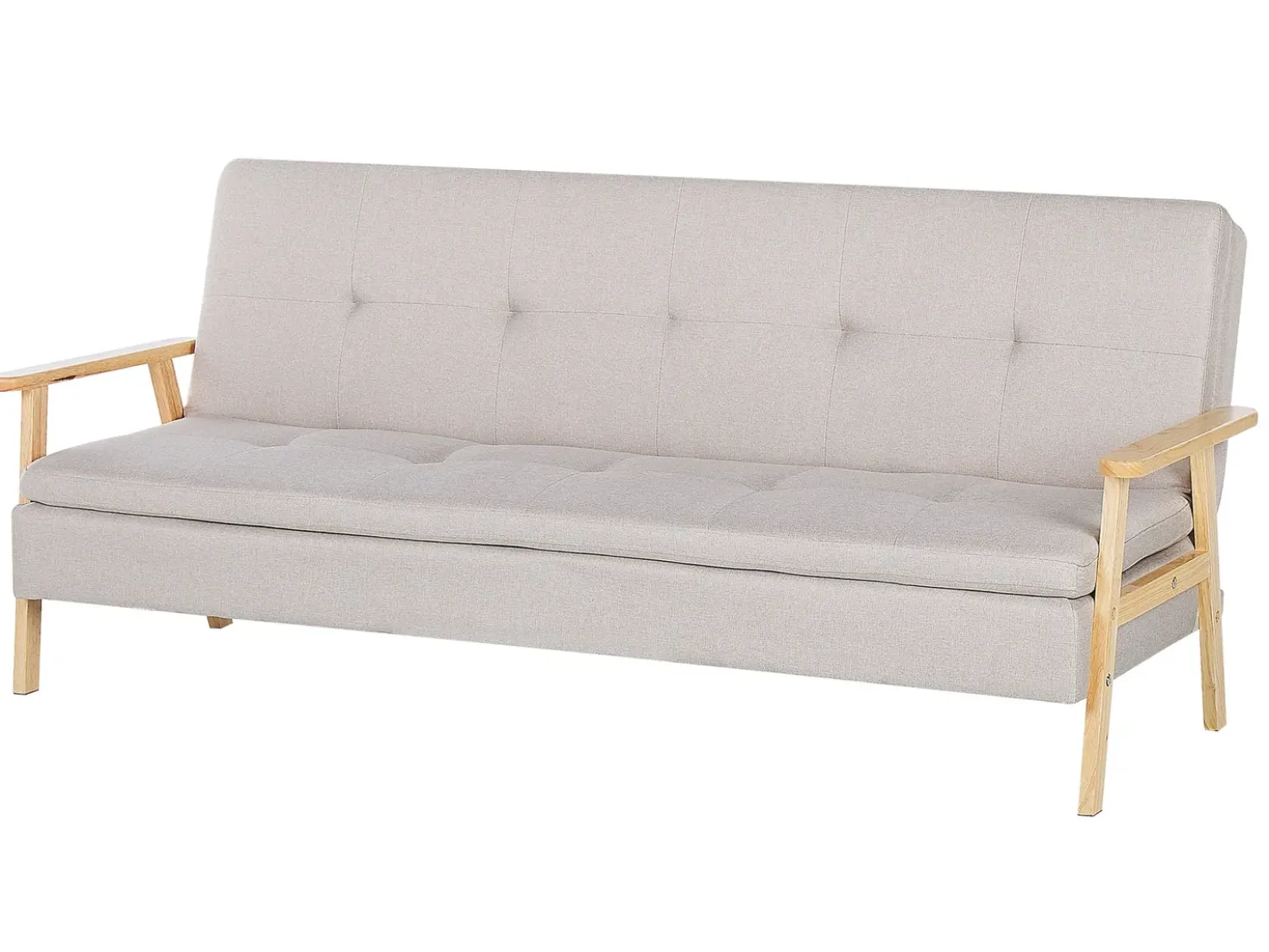 Divano letto 3 posti TJORN Tessuto Beige