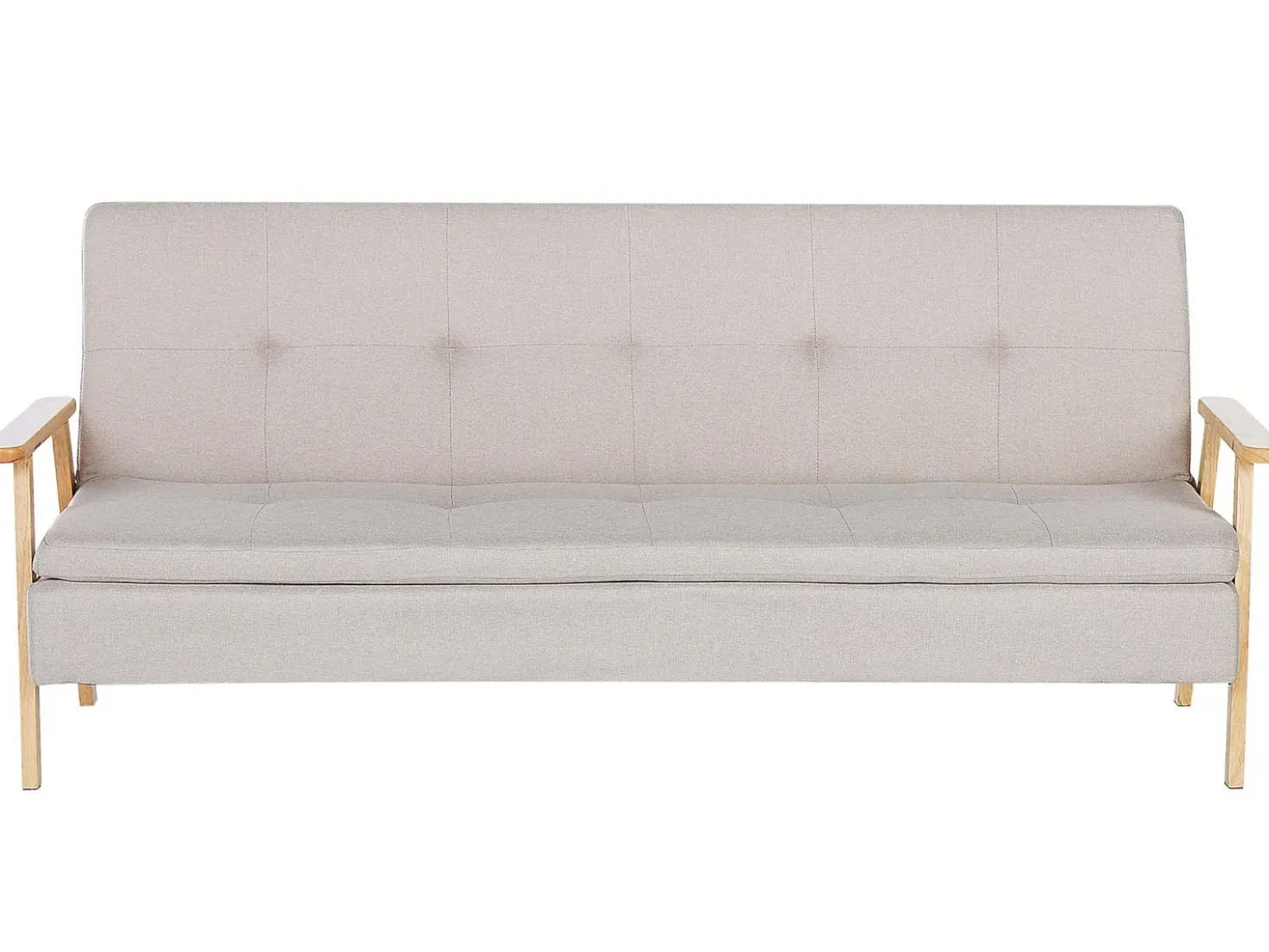 Divano letto 3 posti TJORN Tessuto Beige