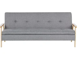 Divano letto 3 posti TJORN Tessuto Grigio chiaro