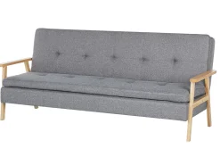 Divano letto 3 posti TJORN Tessuto Grigio chiaro