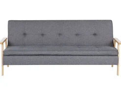 Divano letto 3 posti TJORN Tessuto Grigio