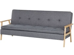 Divano letto 3 posti TJORN Tessuto Grigio
