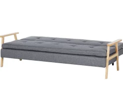 Divano letto 3 posti TJORN Tessuto Grigio