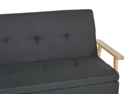 Divano letto 3 posti TJORN Tessuto Grigio scuro