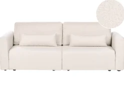 Divano letto 3 posti VAXHOLM Bouclé Beige chiaro con contenitore