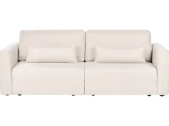 Divano letto 3 posti VAXHOLM Bouclé Beige chiaro con contenitore