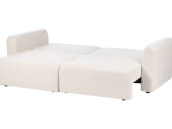 Divano letto 3 posti VAXHOLM Bouclé Beige chiaro con contenitore