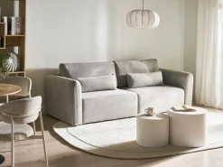 Divano letto 3 posti VAXHOLM Tessuto Grigio con contenitore