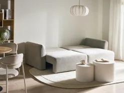 Divano letto 3 posti VAXHOLM Tessuto Grigio con contenitore