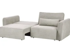 Divano letto 3 posti VAXHOLM Tessuto Grigio con contenitore