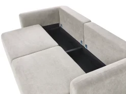 Divano letto 3 posti VAXHOLM Tessuto Grigio con contenitore