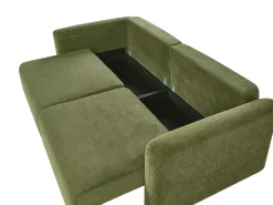 Divano letto 3 posti VAXHOLM Tessuto Verde con contenitore
