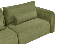 Divano letto 3 posti VAXHOLM Tessuto Verde con contenitore