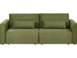 Divano letto 3 posti VAXHOLM Tessuto Verde con contenitore