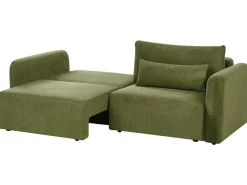 Divano letto 3 posti VAXHOLM Tessuto Verde con contenitore